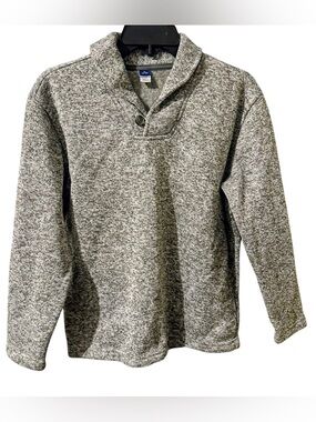 Boy’s Old Navy Heather Gray Long-Sleeve Fleece Pullover Sweater New Without Tags